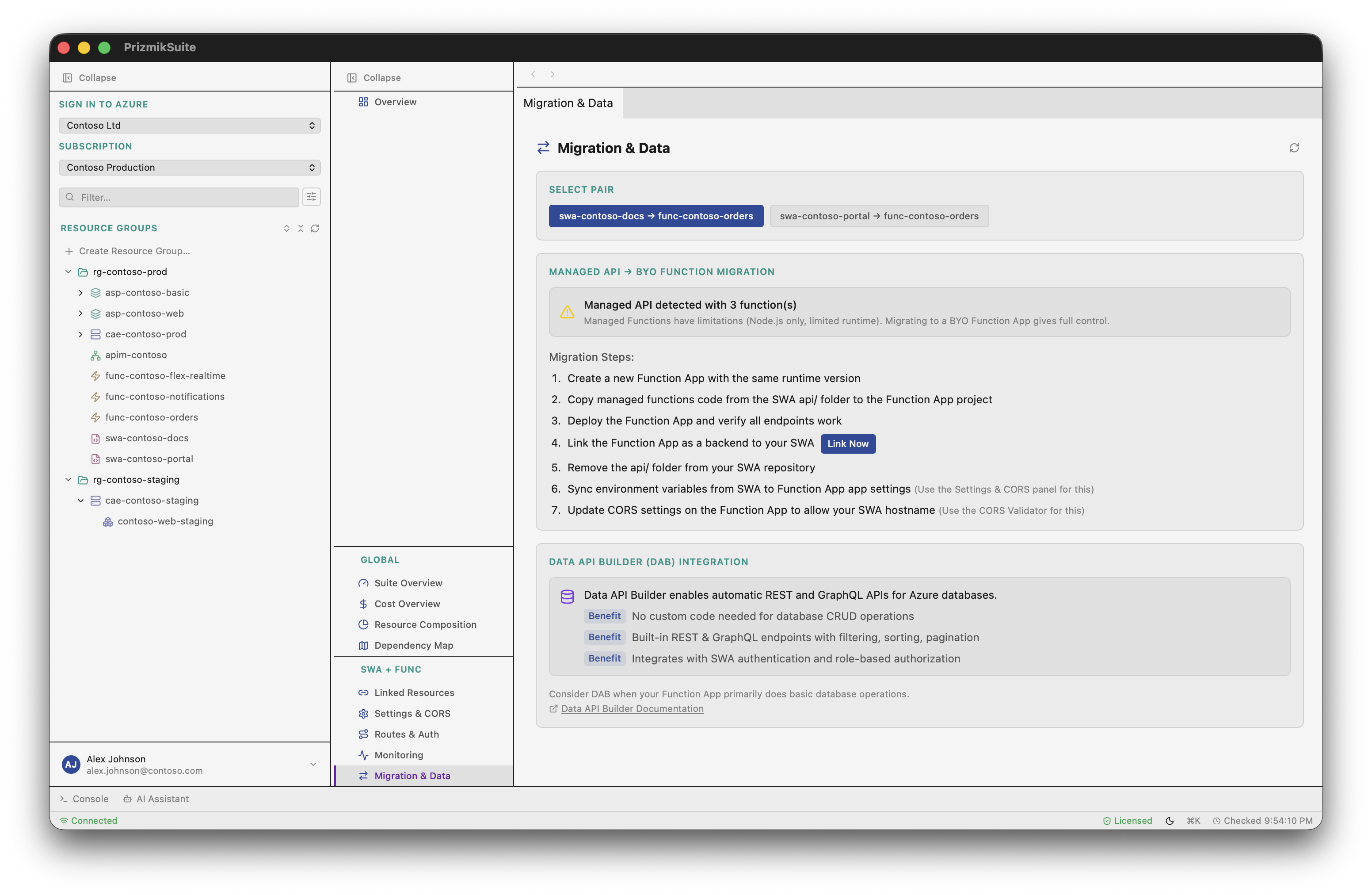 Managed API to BYO Function migration wizard