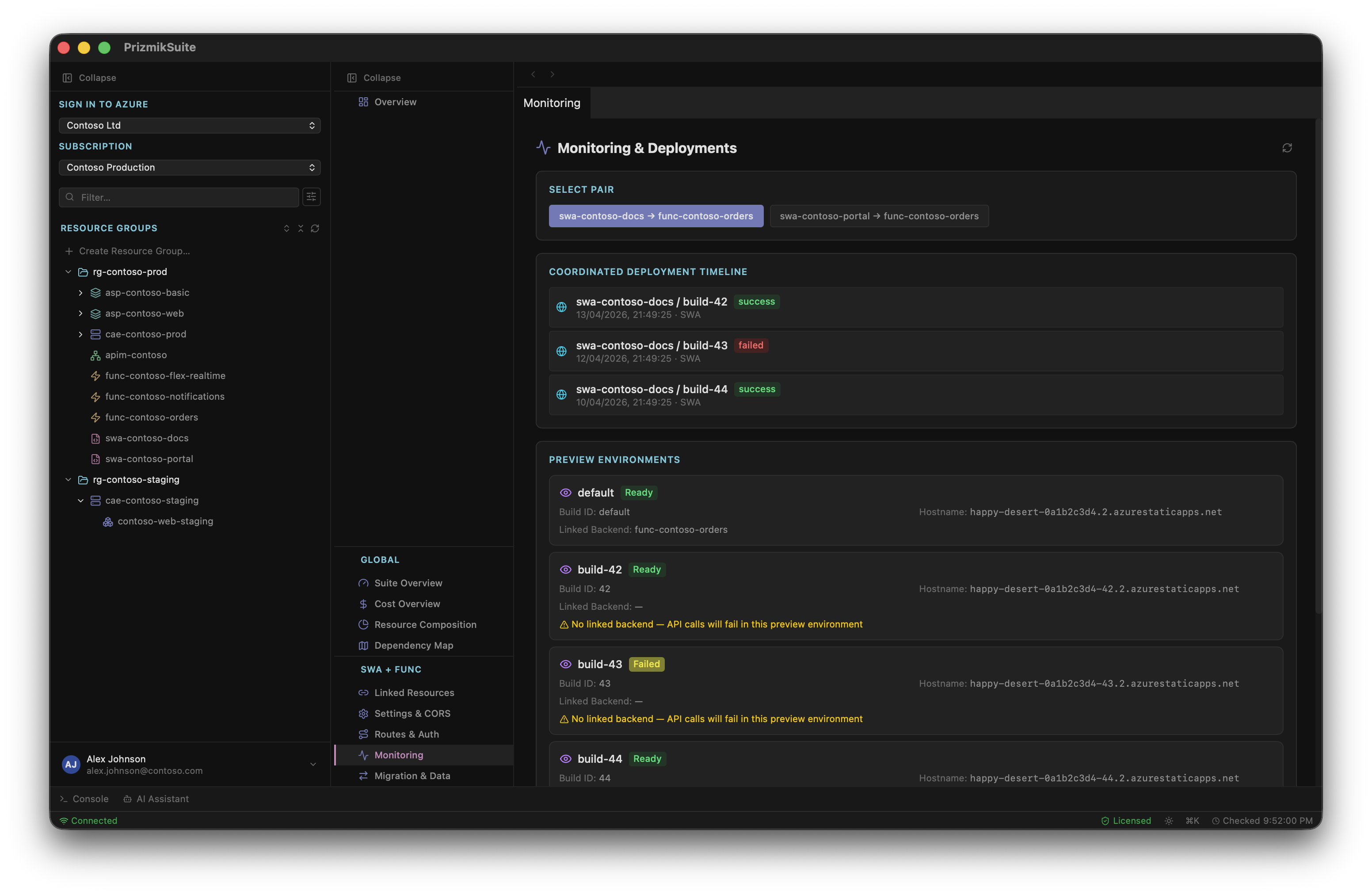 Coordinated deployment timeline for SWA and Functions