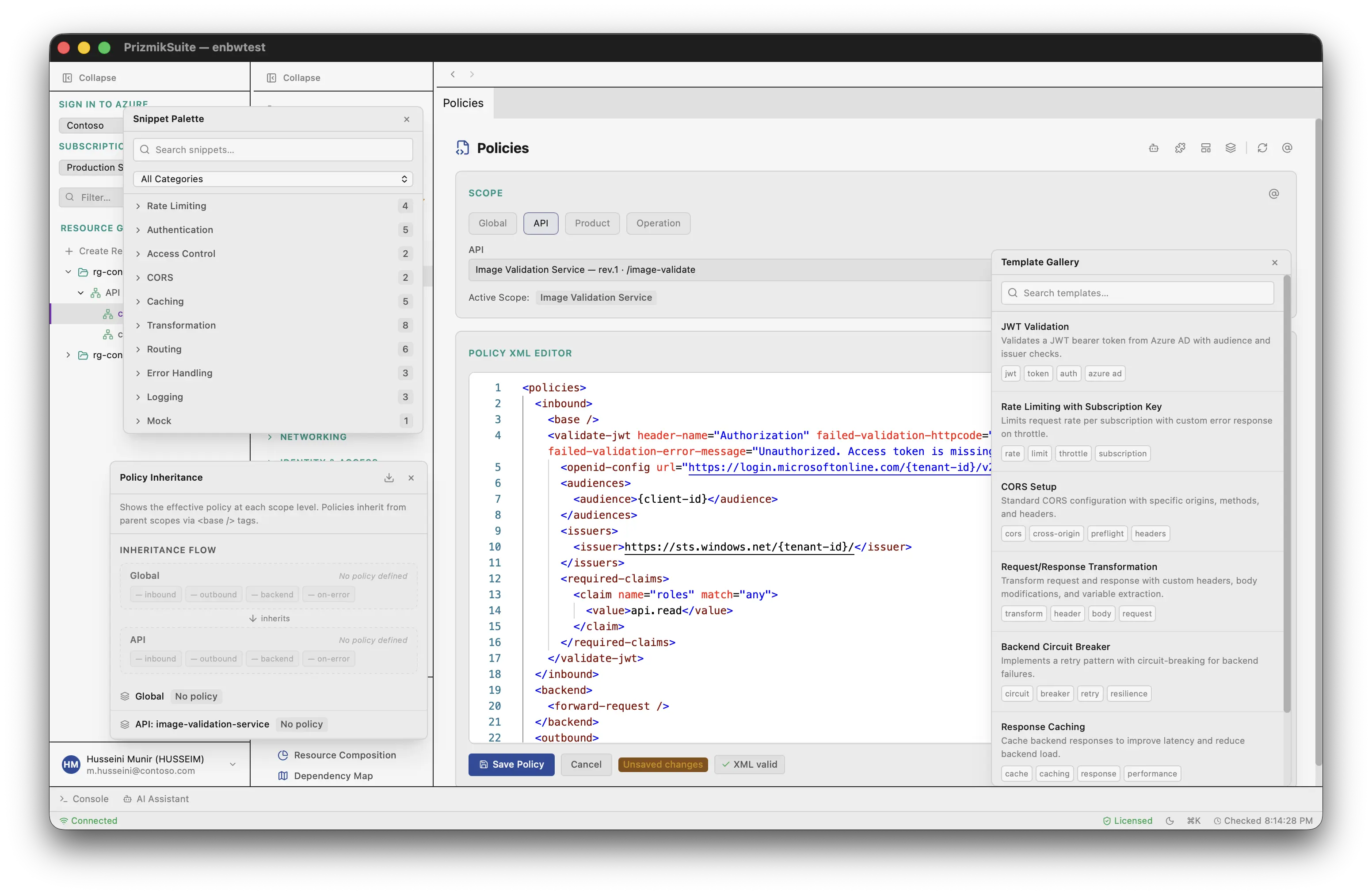 Prizmik's 4-scope policy editor for API Management
